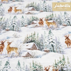 Textiler Luxus-Tischbelag Snow Landscape III 220 cm x 140 cm