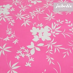 Wachstuch Blatt-Muster pink P 2000 cm x 140 cm komplette Rolle-Sonderpreis