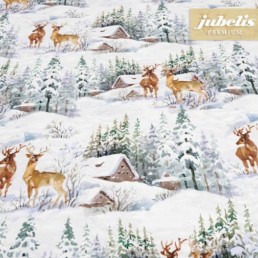 Textiler Luxus-Tischbelag Snow Landscape III 170 cm x 140 cm